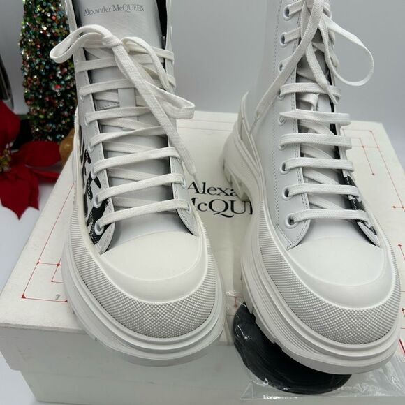 Men’s Alexander McQueen leather sneaker boots size 42 made in Italy main image 5